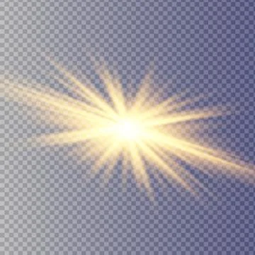 Glow isolated white light effect Stock Illustration