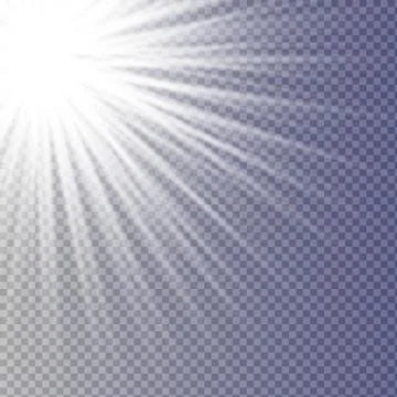 Glow isolated white light effect Stock Illustration