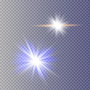 Glow isolated white light effect Stock Illustration