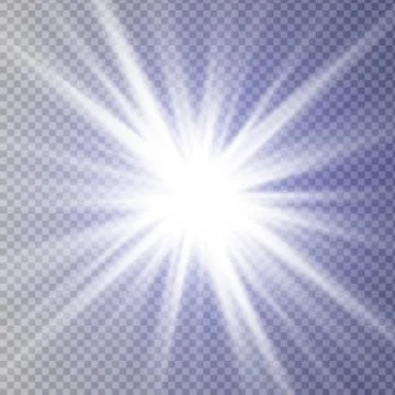 Glow isolated white light effect Stock Illustration