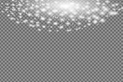 Glow isolated white transparent light effect set, Stock Illustration