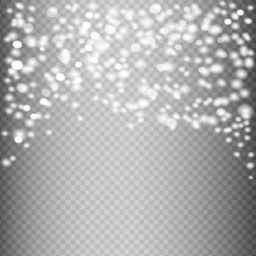 Glow isolated white transparent light effect set Illustrazione stock