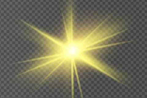 Glow isolated yellow light effect, lens flare, explosion Illustrazione stock