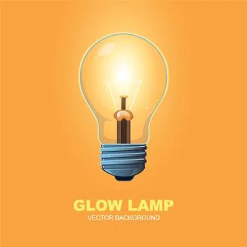 Glow lamp background Stock Illustration