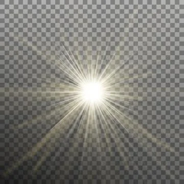 Glow light burst effect on transparent background. EPS 10 vector Stock Illustration