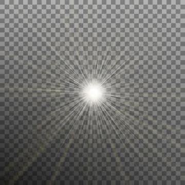 Glow light burst effect on transparent background. EPS 10 vector Illustrazione stock