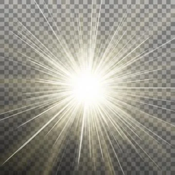 Glow light burst effect on transparent background. EPS 10 vector Illustrazione stock