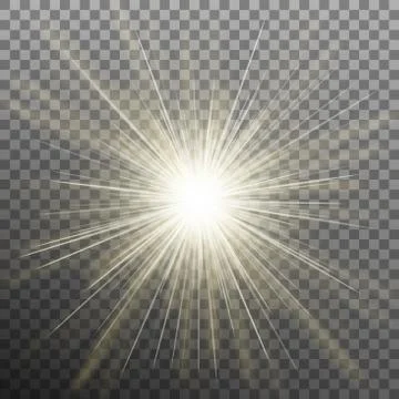 Glow light burst effect on transparent background. EPS 10 vector Illustrazione stock