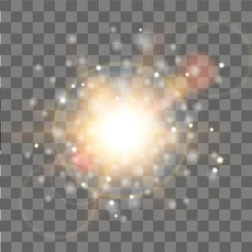 Glow light effect. Abstract effect of lighting flare. Vector. Stock Illustration