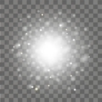 Glow light effect. Abstract effect of lighting flare. Vector. Stock Illustration