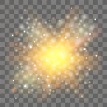 Glow light effect. Abstract effect of lighting flare. Vector. Stock Illustration