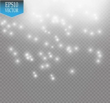 Glow light effect. Cloud of glittering dust. Vector illustration. Christmas Illustrazione stock