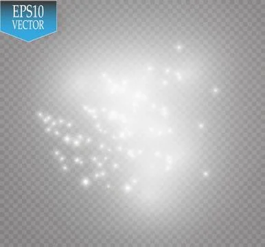 Glow light effect. Cloud of glittering dust. Vector illustration. Christmas Illustrazione stock