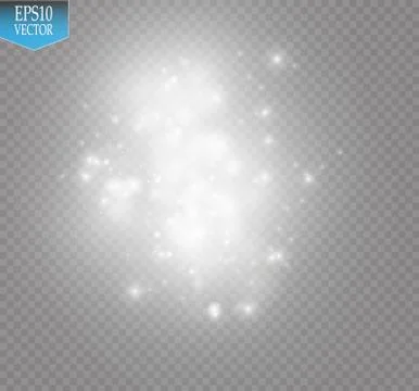 Glow light effect. Cloud of glittering dust. Vector illustration. Christmas Stock Illustration