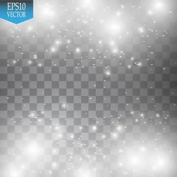 Glow light effect. Cloud of glittering dust. Vector illustration. Christmas Stock Illustration