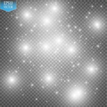 Glow light effect. Cloud of glittering dust. Vector illustration. Christmas Stock Illustration