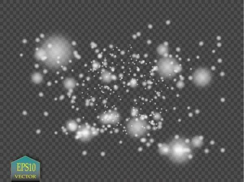 Glow light effect. Cloud of glittering dust. Vector illustration. Christmas Stock Illustration