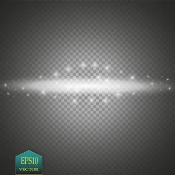 Glow light effect. Cloud of glittering dust. Vector illustration. Christmas Stock Illustration
