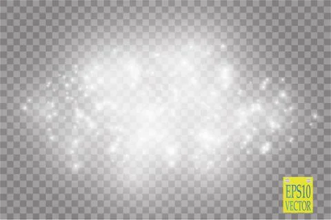 Glow light effect. Cloud of glittering dust. Vector illustration. Christmas Stock Illustration