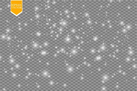 Glow light effect. Cloud of glittering dust. Vector illustration. Christmas Illustrazione stock