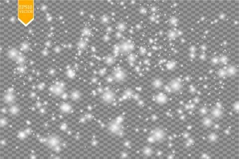 Glow light effect. Cloud of glittering dust. Vector illustration. Christmas Illustrazione stock