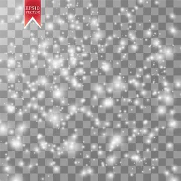 Glow light effect. Cloud of glittering dust. Vector illustration. Christmas Stock Illustration