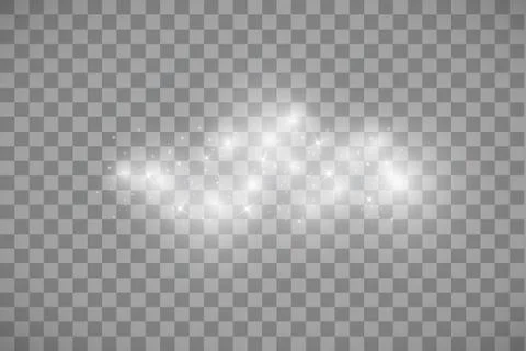 Glow light effect. Cloud of glittering dust. Vector illustration. Christmas Stock Illustration