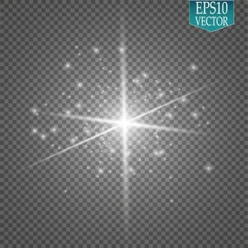 Glow light effect. Cloud of glittering dust. Vector illustration. Christmas Stock Illustration