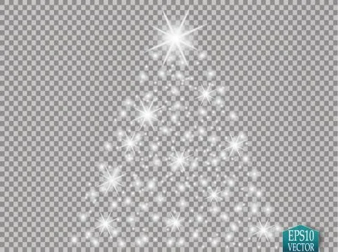Glow light effect. Cloud of glittering dust. Vector illustration. Christmas Illustrazione stock