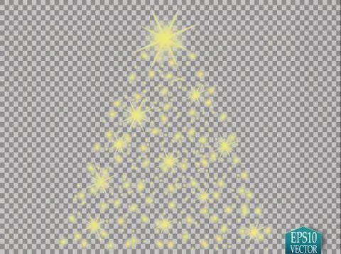 Glow light effect. Cloud of glittering dust. Vector illustration. Christmas Stock Illustration