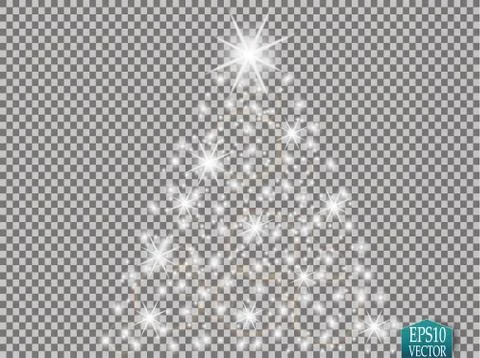 Glow light effect. Cloud of glittering dust. Vector illustration. Christmas Stock-Illustration