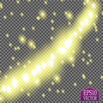 Glow light effect. Cloud of glittering dust. Vector illustration. Christmas Illustrazione stock