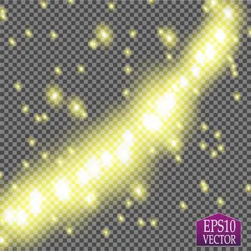 Glow light effect. Cloud of glittering dust. Vector illustration. Christmas Stock Illustration