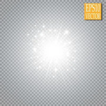 Glow light effect. Cloud of glittering dust. Vector illustration. Christmas Stock Illustration
