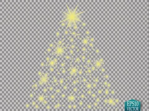 Glow light effect. Cloud of glittering dust. Vector illustration. Christmas Illustrazione stock