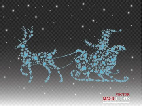 Glow light effect. Cloud of glittering dust. Vector illustration. Christmas Illustrazione stock