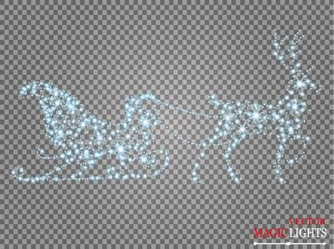 Glow light effect. Cloud of glittering dust. Vector illustration. Christmas Stock Illustration