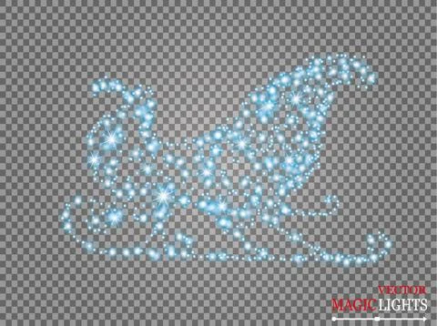 Glow light effect. Cloud of glittering dust. Vector illustration. Christmas Stock Illustration