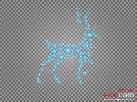 Glow light effect. Cloud of glittering dust. Vector illustration. Christmas Stock Illustration