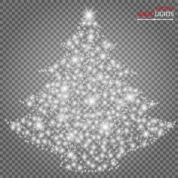 Glow light effect. Cloud of glittering dust. Vector illustration. Christmas Stock Illustration