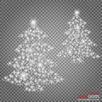 Glow light effect. Cloud of glittering dust. Vector illustration. Christmas Illustrazione stock