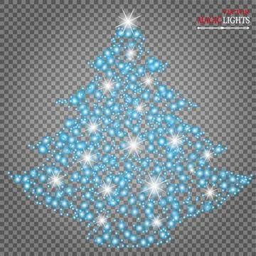 Glow light effect. Cloud of glittering dust. Vector illustration. Christmas Stock Illustration