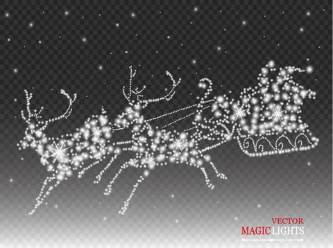 Glow light effect. Cloud of glittering dust. Vector illustration. Christmas Illustrazione stock