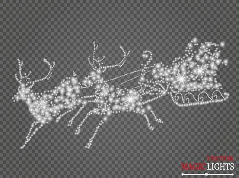 Glow light effect. Cloud of glittering dust. Vector illustration. Christmas Illustrazione stock