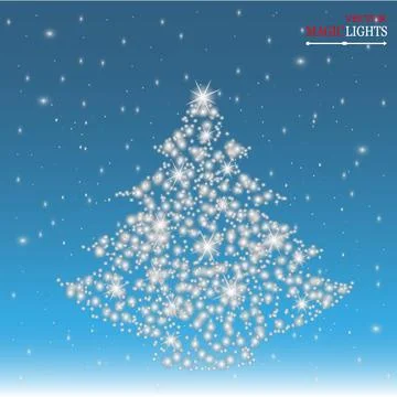 Glow light effect. Cloud of glittering dust. Vector illustration. Christmas Illustrazione stock