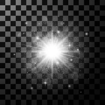Glow light effect element. Star burst with sparkles Stock Illustration