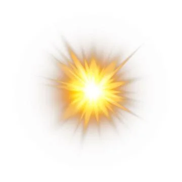 Glow light effect, explosion, glitter, spark, sun flash. Vector illustration Stock Illustration