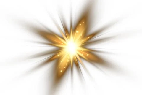 Glow light effect, explosion, glitter, spark, sun flash. Vector illustration Stock Illustration