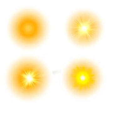 Glow light effect, explosion, glitter, spark, sun flash. Vector illustration Stock Illustration