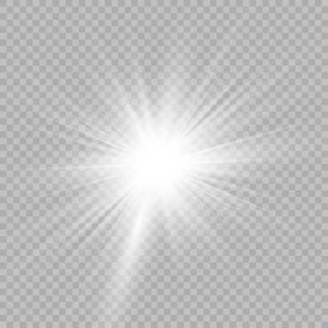 Glow light effect, explosion, glitter, spark, sun flash. Vector illustration Stock Illustration